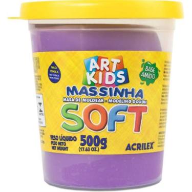 Imagem de Massa para Modelar SOFT 500G Violeta - Base Amido - Acrilex