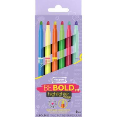 Imagem de Caneta Marca Texto Bebold FIT 6 Cores - Newpen
