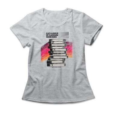 Imagem de Camiseta Feminina VHS Studio Geek, G, Mescla cinza