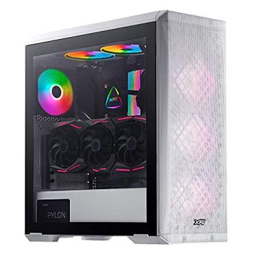 Imagem de XPG Capa para PC Defender Mid-Tower ATX MESH Painel Frontal Eficiente Fluxo de Ar Vidro Temperado Branco (Defender-WHCWW)