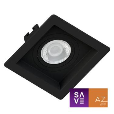 Imagem de Spot Embutir Quadrado Recuado Par20 Preto - Save Energy