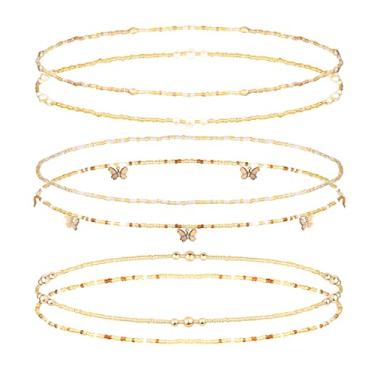 Imagem de Helicopchain 6 peças de contas de cintura para mulheres contas de cintura africana corrente de barriga contas de cintura elástica verão corrente corporal biquíni joias, Miçanga, Sem pedras preciosas