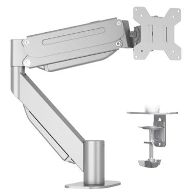 Imagem de Suptek Suporte para monitor único, suporte de braço para monitor Ultrawide, suporte de mesa única adequado para tela de 49 polegadas, 21 kg, altura pneumática, braçadeira C e suporte de mesa com