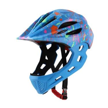 Imagem de UGPLM Capacete de bicicleta para crianças Capacete de bicicleta portátil Capacete Capacete de ciclismo para skate ao ar livre, esportes Patinação, Azul