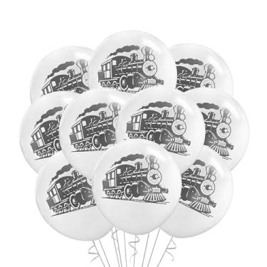Imagem de 12 Count Train Balloons Latex, Train Birthday Party Theme Decoration, 12 Inch Standard Size, Minimalist Locomotive, Rail Transport Steam Enginem Railroad Crossing (Locomotive)