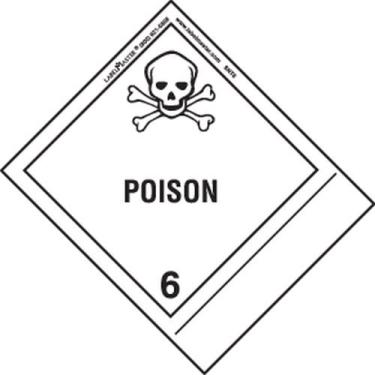 Imagem de Labelmaster Etiqueta de veneno SNT8, em branco, nome de envio, papel, aba padrão, material perigoso, 12 x 10 cm (pacote com 500)