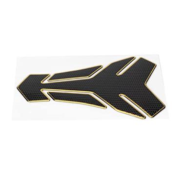 Imagem de Motocicleta Gás óleo Combustível Adesivo Almofada Protetor Decoração Apto para Toque de Personalidade que Sua Motocicleta Estilosa Faz, Mas Também (Borda de ouro preto)