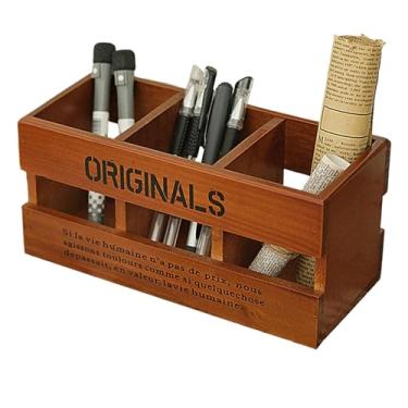 Imagem de Porta-lápis de, Porta-canetas de | 3 compartimentos copo de lápis organizador de maquiagem de mesa porta escova - Recipiente de caneta porta-lápis de, organizador de papelaria para mesa, escola, côm