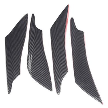 Imagem de Amortecedor Dianteiro Spo pré Amortecedor Dianteiro Spo Lip Splitter Fin Carbon Car Exterior Body Kit para 4 Peças e a Condução Reduz Significativamente e Melhora As Peças