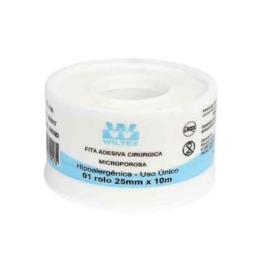 Imagem de Fita Microporosa Hipoalérgica Branca 2,5m X 10m - Wiltex