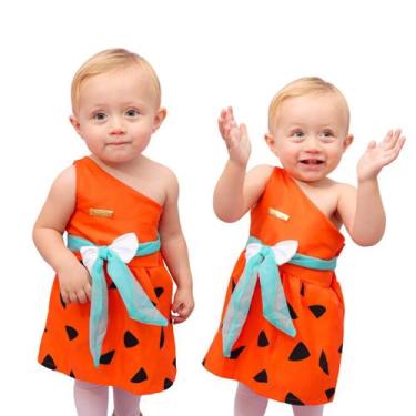 Imagem de Vestido Tematico Pedrita Mesversario Tematico 3 á 12 Mes Ensaio Mesver