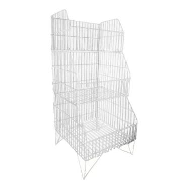 Imagem de Cesto Triplo Aramado Expositor Para Lojas Container - Cesto Triplo Con