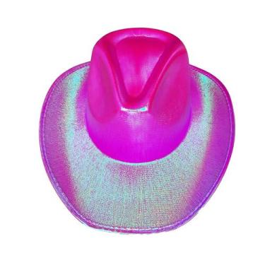 Imagem de Chapéu Cowboy Holográfico Neon + Delineador Face Jewels Strass 5 Pares