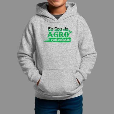 Imagem de Moletom Canguru Infantil Basico Moda Country Inverno Capuz e Bolso Tec