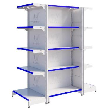 Imagem de Gôndola Fit Centro 2 Pontas 1 Inicial 1,70m Expositor De Mercadoria Am