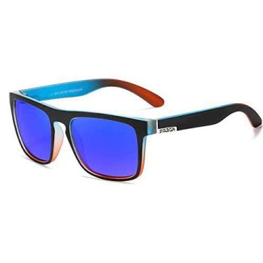 Imagem de Óculos de Sol Masculino Kdeam Multicores Mescla Quadrado Square Proteç
