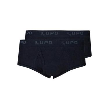 Imagem de Kit com 2 Cuecas Slip Lupo com Abertura 546-002, Preto, M
