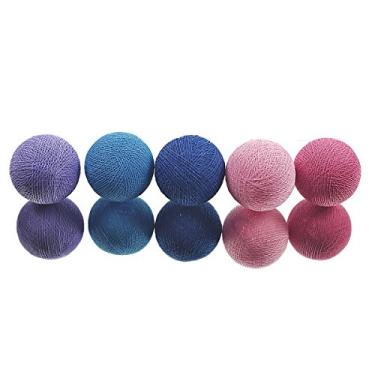 Imagem de Cordão de Luz Led Lisboa Kit 20 Bolas à Pilha Cormilu Roxo