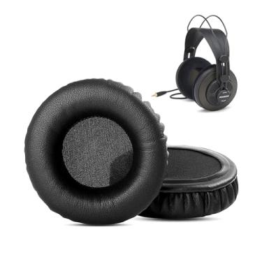 Imagem de HTINDUSTRY Almofadas de substituição para fones de ouvido Samson SR 850 SR850 SR-850 Almofadas auriculares para fones de ouvido com couro proteico mais macio/espuma viscoelástica