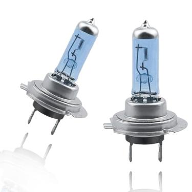 Imagem de Jitrendo 2 peças H7 12v 100/90w lâmpadas de halogêneo super brancas, farol dianteiro, lâmpada de carro, luzes de farol alto do carro, universal para a maioria dos carros, SUvs