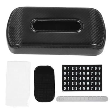 Imagem de Porta de Tecido de Carbono de Fibra de Fibra de Carbono, Bastão de Dispensador de Tecido No Design Com Estacionamento Placas de Estacionamento Ajuste para Todos Os Carros