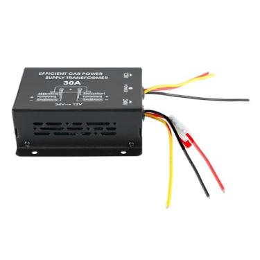 Imagem de Grcfumo 30A Inversor de tensão de carro de áudio, transformador redutor de tensão de liga e cobre, redutor de regulador de energia seguro para ônibus de caminhão de carro
