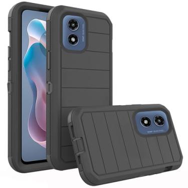 Imagem de Asuwish Capa de celular para Motorola Moto G Play 2024 4G, capa de celular híbrida à prova de choque de grau militar, acessórios para celular de proteção rígida robusta de corpo inteiro XT2413V XT2413