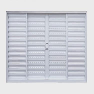 Imagem de Janela de Alumínio Veneziana de Correr 100x100cm 4 Folhas Sem Vidro Soft Plus mgm