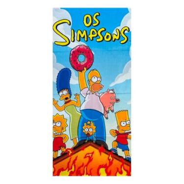 Imagem de Toalha de Praia Infantil Estampada Personagens 1,40x70 (Os Simpsons)
