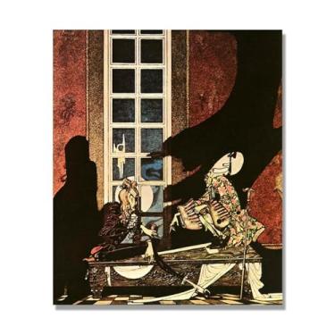 Imagem de Arte de parede Art Nouveau, "Virgin Mary" de Kay Nielsen, pinturas famosas, impressões Art Nouveau decoração de parede de sala de estar. 60 x 72 cm-23,6 x 28 pol sem moldura