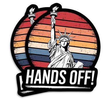 Imagem de Ímã Estátua da Liberdade - Design listrado vintage - - Sem mãos - Geladeira exclusiva - Presente - Material durável para caixa de ferramentas de carro, caminhão, qualquer superfície de metal