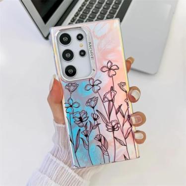 Imagem de Capa traseira rígida fosca para PC com flor de laser (para Samsung A35 5G/AH3)