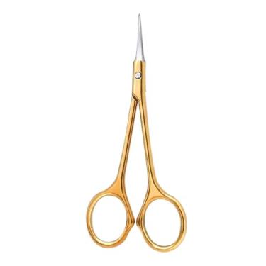 Imagem de Tesoura removedora de cutículas de aço inoxidável, cortador de cutículas para unhas, profissional, cortador de cutículas, ferramentas de manicure, douradas