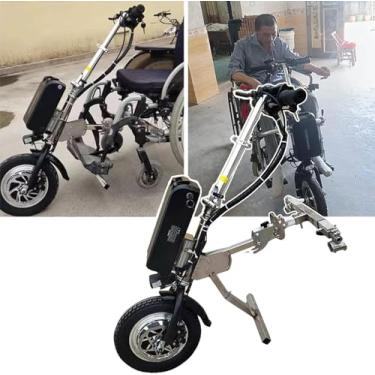 Imagem de Extrator De Cadeira De Rodas 500w, Kit De Conversão De Cadeira De Rodas Elétrica (cruzeiro: 55km), 3 Velocidades/com Trompete De Sistema De Amortecedor De Luz Dianteira, A