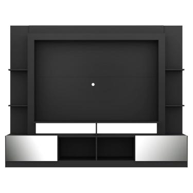 Imagem de Rack com Painel Tv 65 Portas com Espelho Oslo Preto