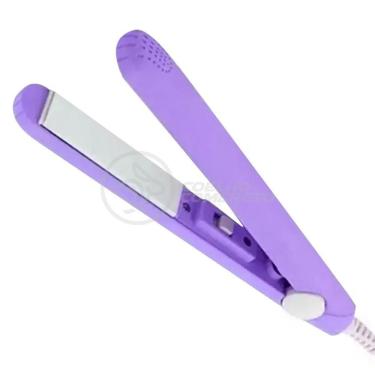 Imagem de Mini Chapinha Prancha Portátil 17cm Bivolt Roxo