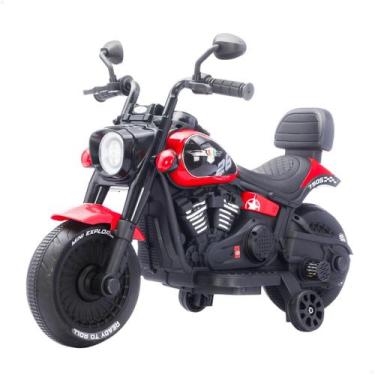 Imagem de Mini Moto Motinho Elétrica Infantil 6V Chopper Vermelho E Preto - Unit