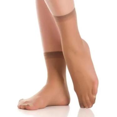 Imagem de Meia Fina Dantelle Soquete Fio 15 Demillus Elastano, Único, Beje natur