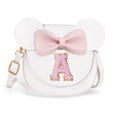 Imagem de Aganmi Linda bolsa tiracolo para meninas 2, 3, 4, 5, 6, 7, 8 anos, presente de aniversário, carteira infantil, Creme, 7.1*6.7*3.1in (18*17*8cm), A