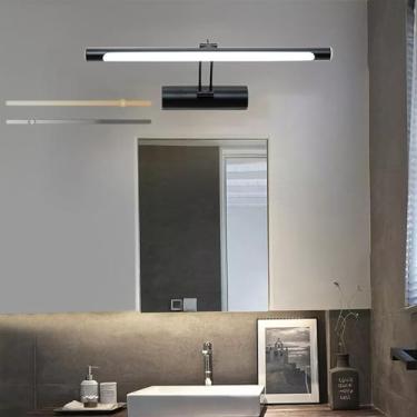 Imagem de Luz LED para espelho de banheiro à prova d'água IP44 luzes de parede com imagem ajustável regulável, cabeça de arandela, braço reto, espelho de penteadeira, iluminação de parede, sala de estar, quarto