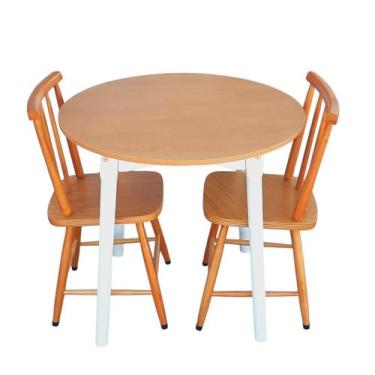 Imagem de Jogo de Jantar Colonial Brisa Mesa 80cm + 02 Cadeiras TOP - Rustico Li