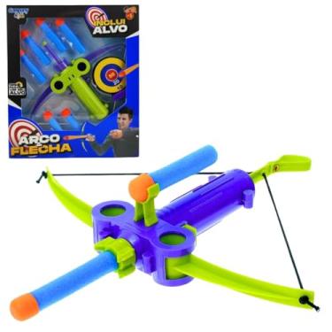 Imagem de Arco e Flecha Brinquedo Divertido mira alvo lançador dardos