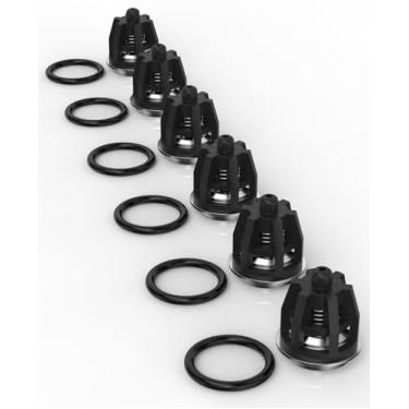 Imagem de Kit de válvula de retenção de lavadora de pressão de 6 peças compatível com Mi-T-M 700009 e bomba Inter 47, 49, 50, 51 Series | Peça de reposição 758-543, 36.7032.01 | Kit de reparo durável de alto