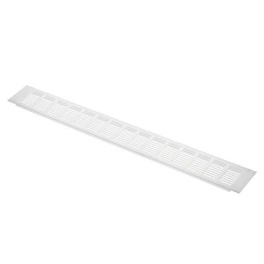 Imagem de METALLIXITY Grade de ventilação retangular (600 x 80 mm/23,62 "x3,15"), saída de ar de parede com venezianas de liga de alumínio - para armários de guarda-roupa armários, prata