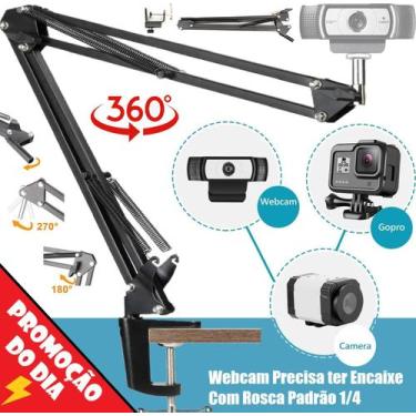 Imagem de Braço Articulado Pedestal de Mesa Suporte Para Webcam Câmera Universal