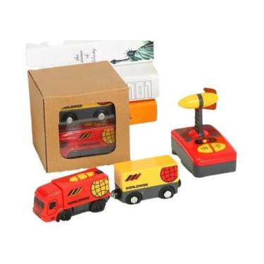 Imagem de Conjunto De Trem Elétrico RC Infantil, Brinquedo De Metal Fundido Para