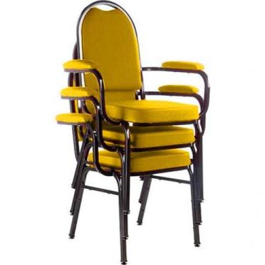 Imagem de Kit Com 3 Cadeiras Para Auditório Linha Hotel Amarelo - DESIGN OFFICE 
