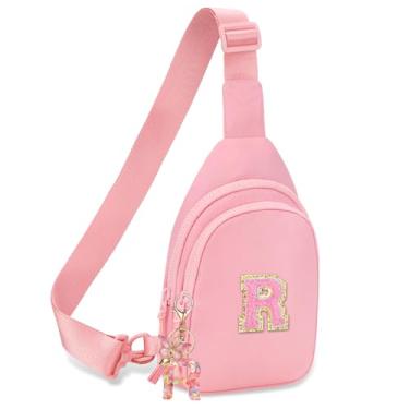 Imagem de Pochete para meninas e mulheres – Pochete para meninas de 8 a 12 anos, presentes de aniversário para adolescentes, pochete infantil moderna, rosa, 26cm x 15cm x 6cm (10.23in x 5.9in x 2.36in), R