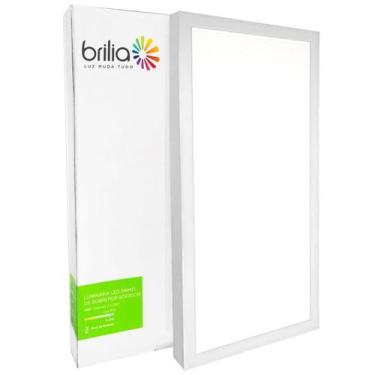 Imagem de Painel Led Sobrepor 36w 30x60cm Retangular Bivolt Quente - BRILIA