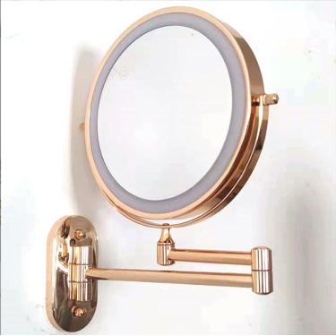 Imagem de Espelho Vity Com Luzes, Espelho Cosmético Led Com Ampliação 7x D Iluminação De 3 Cores, Espelhos De Barbear Montados Na Parede Giratórios De 360°, Espelho De Banheiro De, Usb Rechargeable